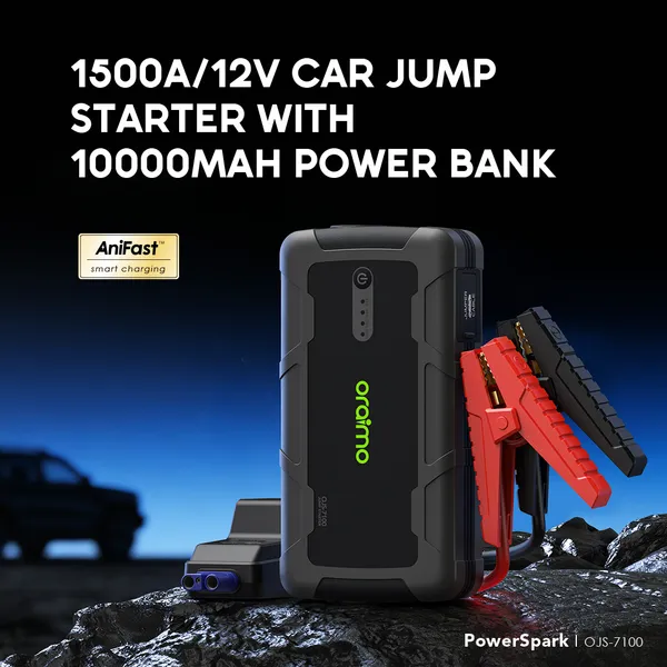 Oraimo PowerSpark 1500A 12V Car Jump Starter with 10000mAh Power Bank